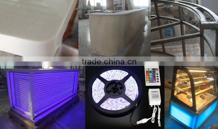 2016 Alibaba Golden Acrylic solid surface bar counter/translucent stone bar table/bar counter for sale