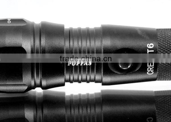 POPPAS 868 Alibaba wholesale Aluminum Waterproof 10w Rechargeable LED Torch Flashlight
