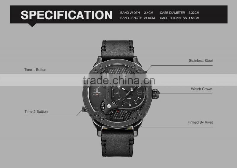 2016 new perfect WEIDE cheap man watch, leather watch, clock wrist watch UV1506