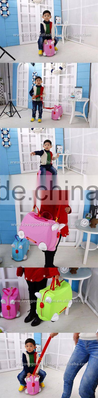 Pink Girils' Ride-on Suitcase Riding Cabin Luggage with Pedals