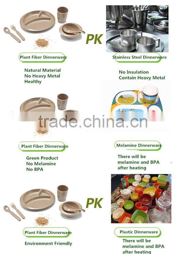 2015 christmas gift rice husk dinnerware