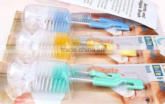 Hot selling 2PCS Milk-Bottle Cleaning Brush/baby bottle cleaning brush