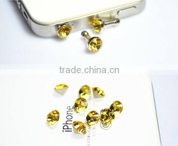 New Fashion Crystal Dust Plug For Mobile Phones