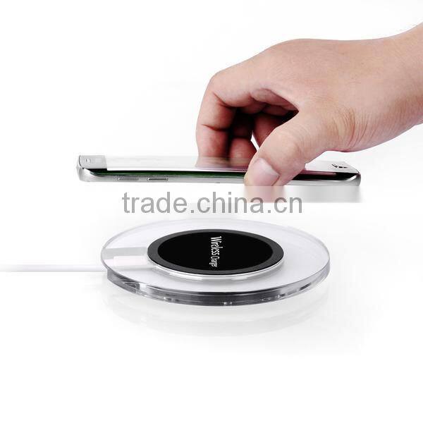 2015 Newest Design Qi Wireless Charger Genuine PAD for samsung galaxy s6 edge and Mobile Phone
