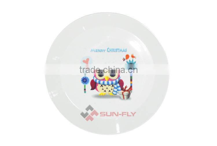 SUN-FLY New Wholesale plastic Custom printed children dinnerware Plate
