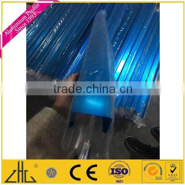 Wow!!clear anodize aluminium extrusion for office partition, greenhouse aluminium profile, matt black anodised aluminium profile