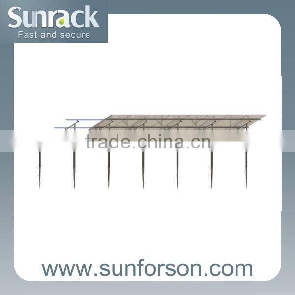 Ground screws footing ground bracket installation system