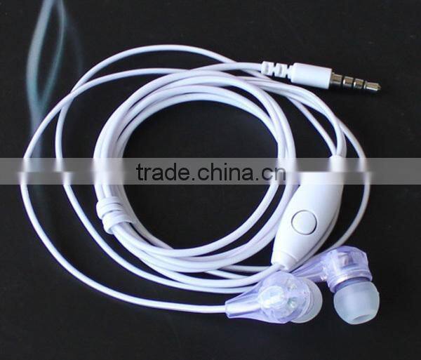 Transparent earphones with mic for mobile phone