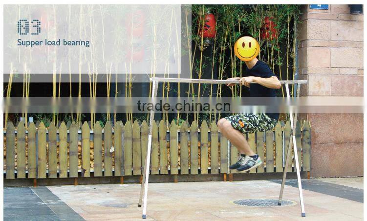 2015 Modern X adjustable laundry rack stainless steel heavy duty clothes hanging rail for clothes