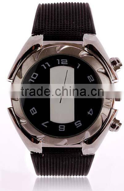 2014 new design watch with rubber strap stainless steel case type watch