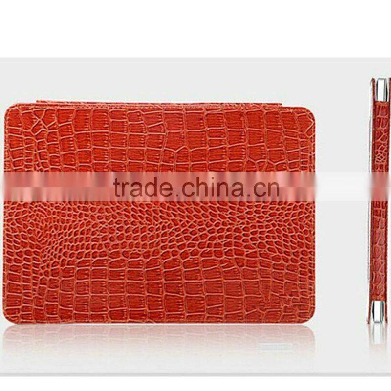 Crocodile pattern ultra design pu leather for macbook top case a1181 manufacture