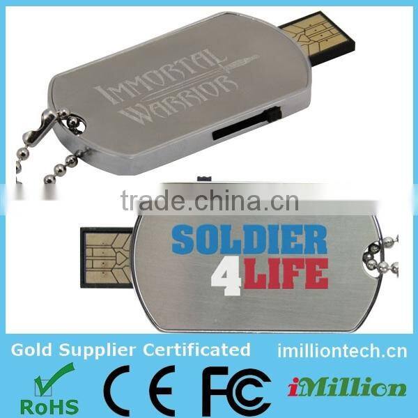 army tag cheap personalized usb