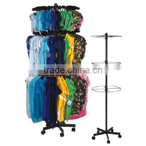 3 tiers child clothes rotating display stand HSX-S1042