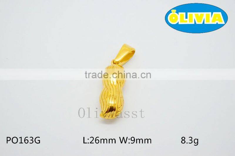 Olivia 2016 New Fashion Modern 316 Stainless steel Cast Metal Crop Peanut and Corn Shape pendant