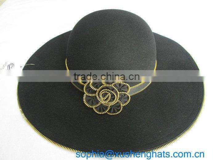 2014 Fashion 100% Wool Felt Oversize Fedora Floppy Wide Brim Winter Wool Felt Hat