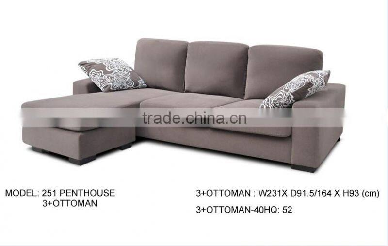 cheap 3+ottoman fabric living room sofa