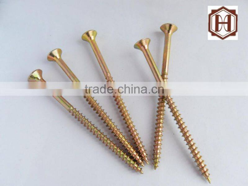 yellow zinc stainless furniture screw from china manufacturer supplier shipping in tainjin port