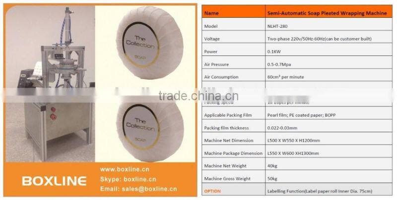 Manual toilet soap wrapping machine plants