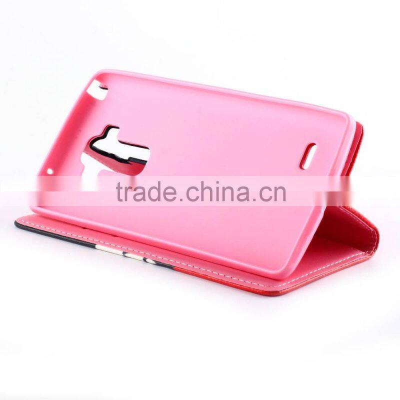 Wallet leather case with card pockets for LG G4 Stylus, For LG G4 Stylus leather case, Customized is acceptable