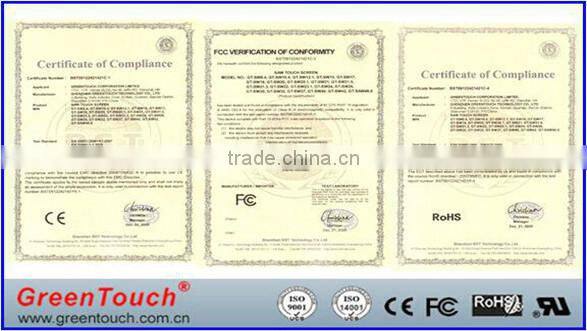 Vandal proof pure glass 17 inch saw touch screen