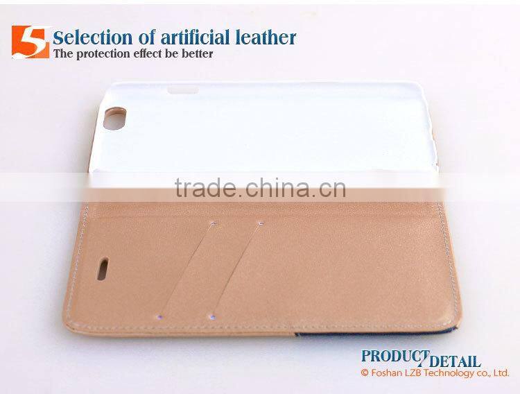 LZB Wholesale custom leather cell phone cases for iphone 5s flip cover with stand