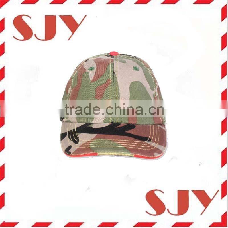 Camouflage Cotton Twill Adjustable Snapback Baseball Cap