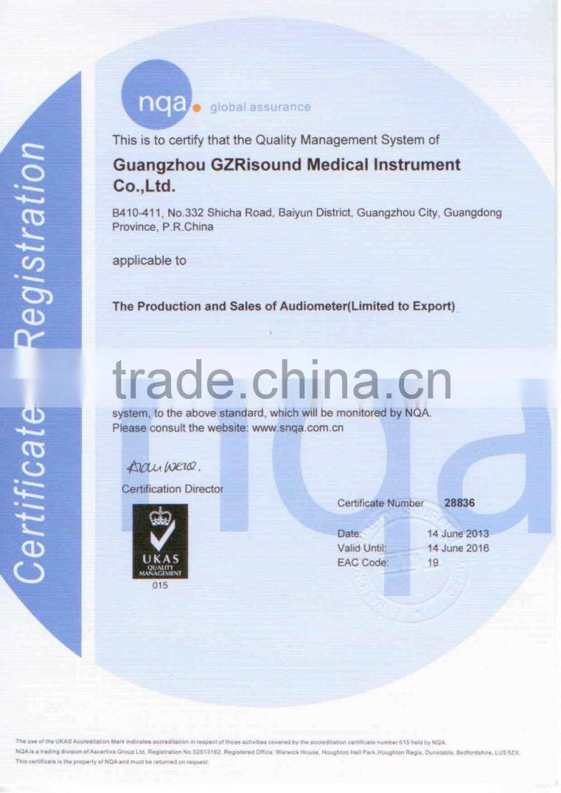 AD104 audiometer manufacturer