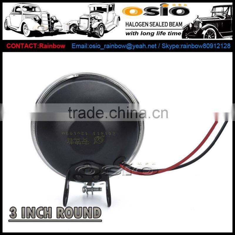 3 inch Round H3 Fog Light Auto Halogen Sealed Beam Headlight 12V 24V