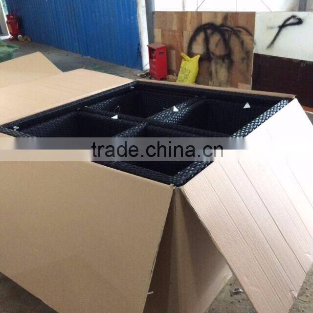 7 pcs outdoor furniture rattan dining set with 6 chairs and table room saving furniture