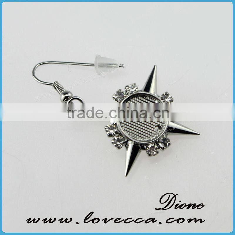 Cheapest bulk order fashion women silver button earring wholesale