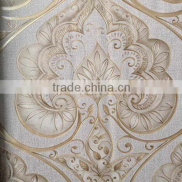 luxurious snd noble deep embossed vinyl wallpaper Italy design