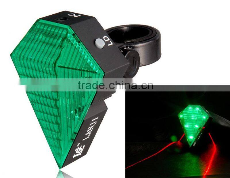 2-in-1 3-Mode 8-LED Bicycle Laser Tail Light