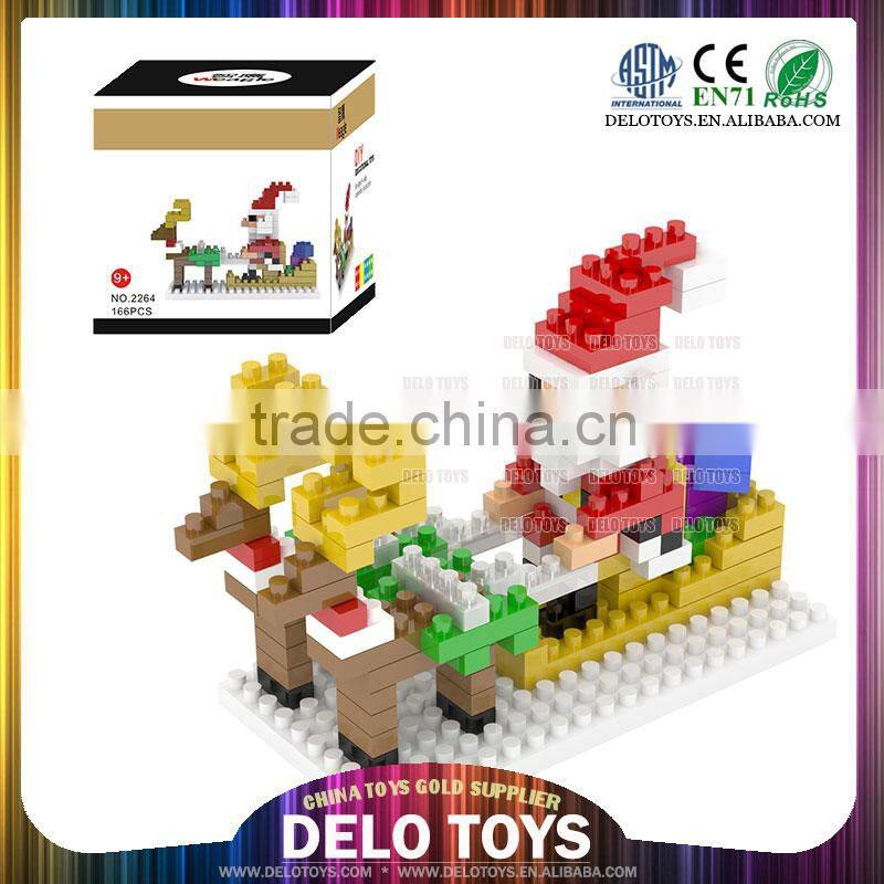 fast selling products wholesale plastic toy diamond blocks assemble Christmas Santa Claus loz bricks DE0260057