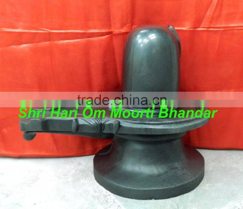 Black marble Shivling Statue
