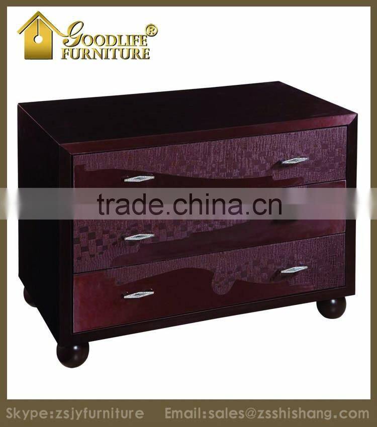 Customized European Antique Wood Corner Chest of Drawers