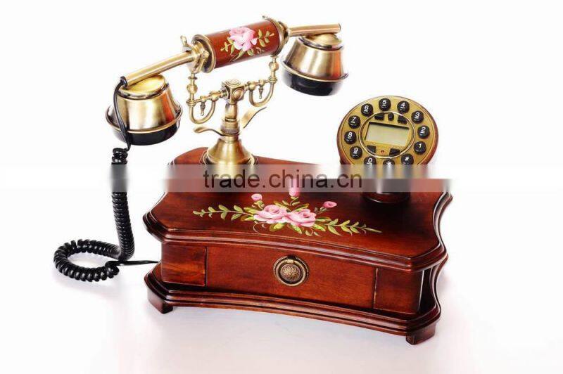 High Quality Classic Wood Caller ID Phone Cheap Hotel Telephone, Hotel Room Telephone