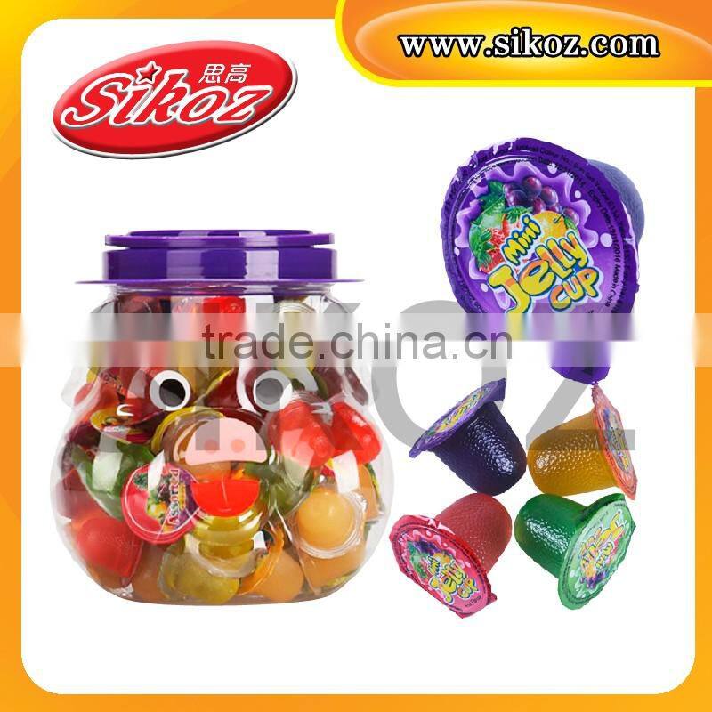 SK-V082 Halal mini cup jelly in animal shape candy jar