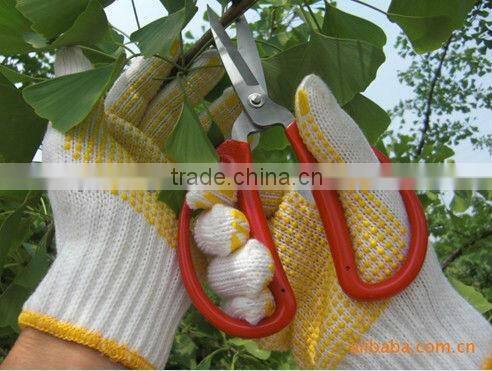 Bleach White Dot 100% Cotton Knited GLoves Cotton Stirng Knit Cotton Gloves Knitted Working GLoves PVC dot Palm Cotton Gloves