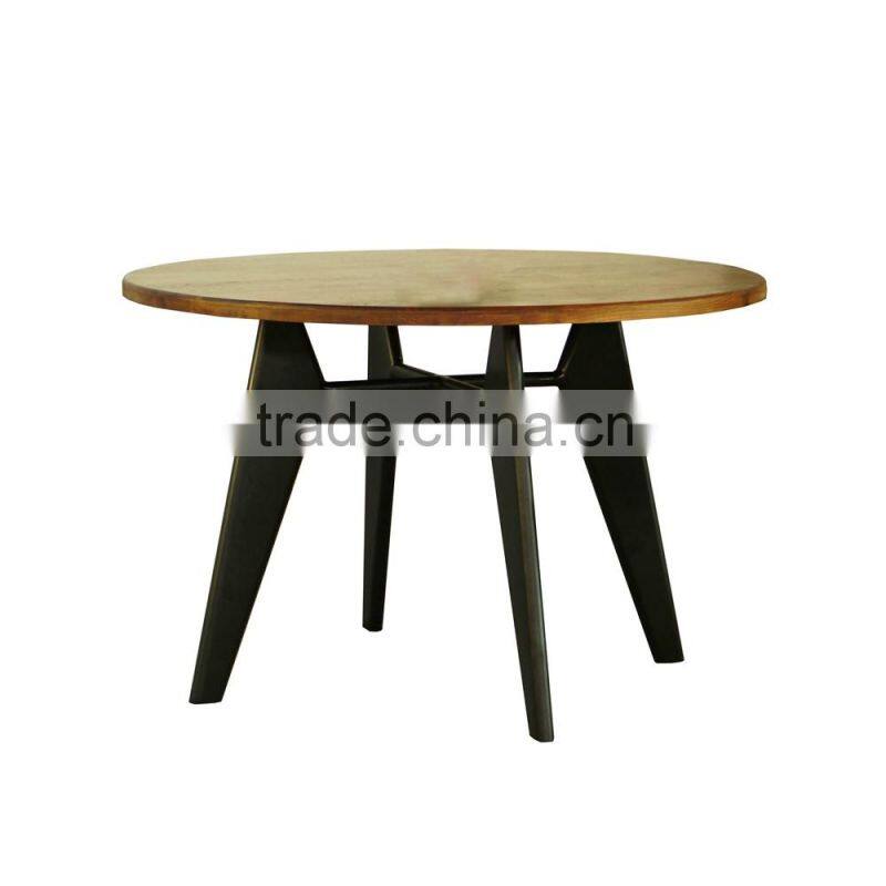 2016 Modern wooden industrial coffee table with metal legs