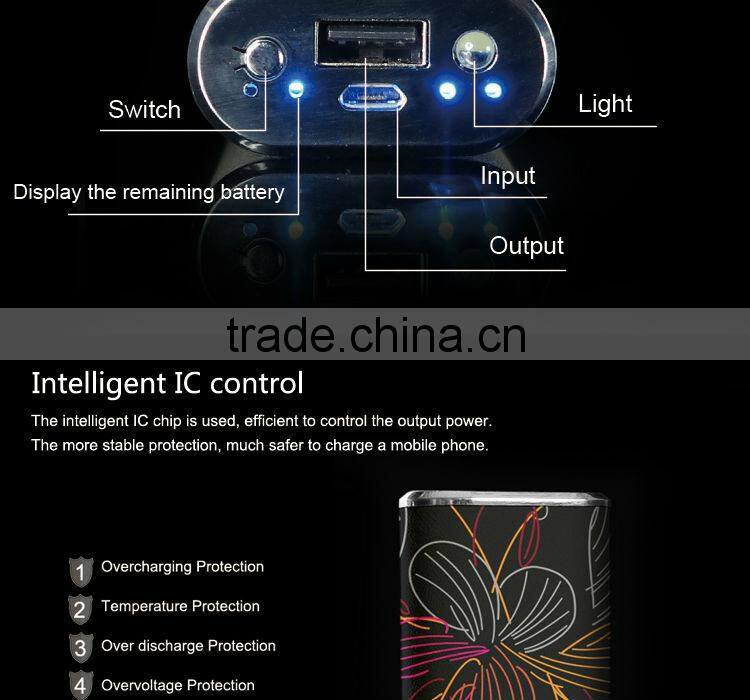 Thanksgiving day gift polymer battery custome painting usb power bank 4400 mah for philips