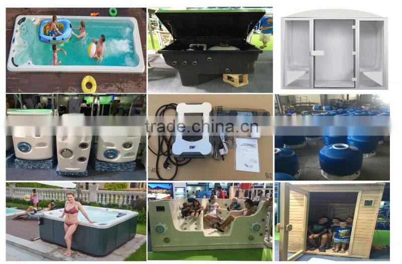 Hot sale Acylic indoor 2 person 6m swim spa with air massage jet