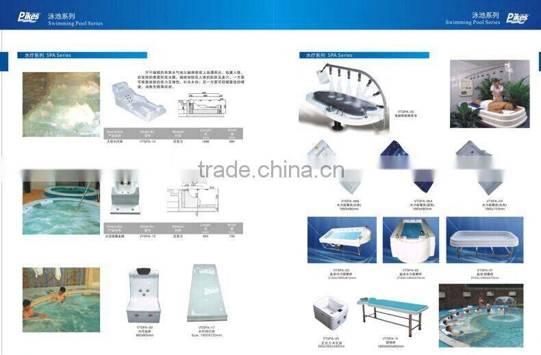 swimming pool massage chair and spa massage bed