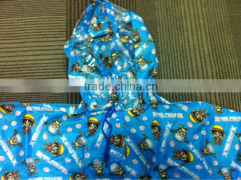 fashionable poncho children raincoat