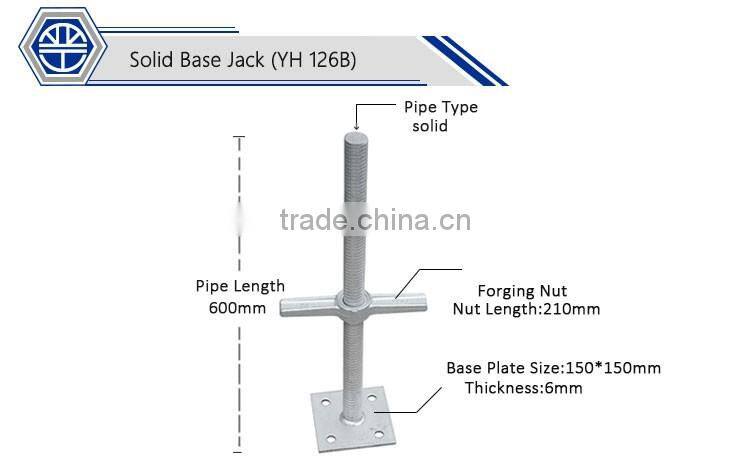 Custom Length Fixed Forged Scaffolding Base Jack