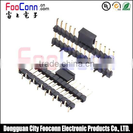 1.27mm pin header ,0.40SQ single row smt 6 pin connector