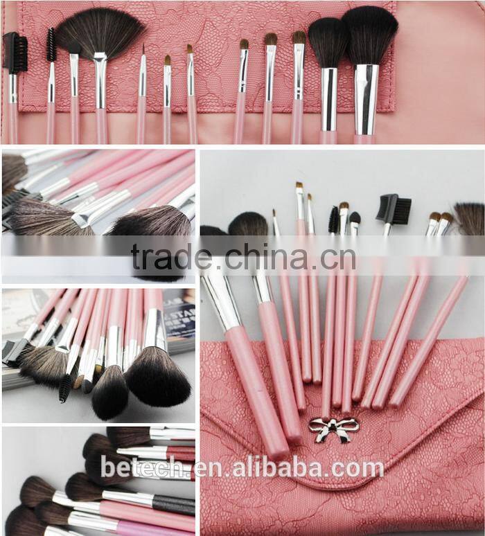 Betech 12pcs private label cosmetics makeup brush set