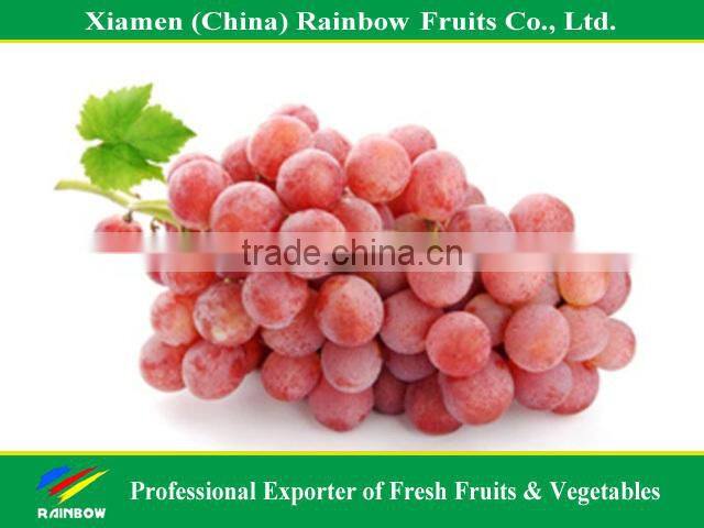 Fresh fruit of Yunnan Red Globe Grape with good taste grapes peru Seedless grapes