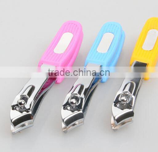 Hot sale colorful cute plastic long handle nail clipper