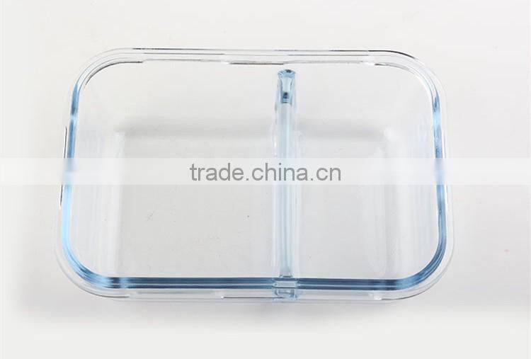 Glass Partition Airtight Lock Lid Glass Storage Box