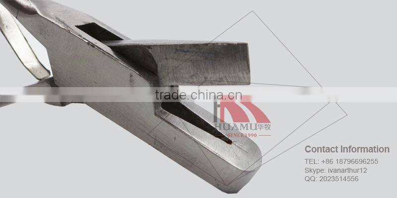 veterinary instrument 150 mm rabbit ear plier V style